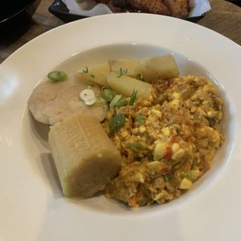 The Barnyard - Ackee and salt fish, dumpling, plantain - Soul Food Near Me - Farmingdale, New York