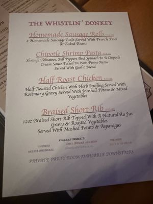 Menu photo 2 The Whistlin' Donkey Yonkers, NY Menu photo 2 The Whistlin' Donkey Yonkers, NY