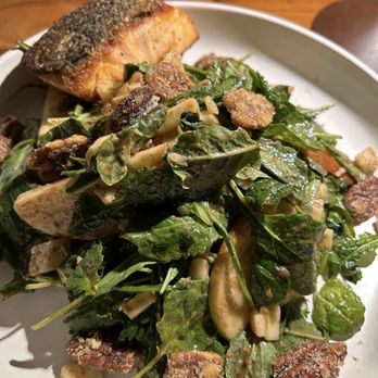 The Monroe - Kale salad with salmon - New American Near Me - Orlando, Florida The Monroe - Kale salad with salmon - New American Near Me - Orlando, Florida