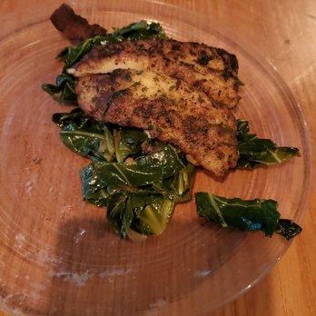 Keuka Kafe a Wine Bar - Blackened catfish with collared greens - New American Near Me - Forest Hills, New York Keuka Kafe a Wine Bar - Blackened catfish with collared greens - New American Near Me - Forest Hills, New York