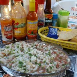 El Burro en Primavera - Ceviche served on a fish shaped plate!