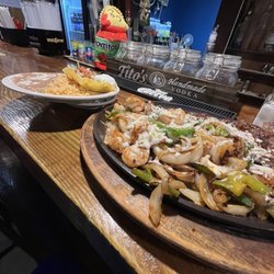 Acapulco Restaurant - Shrimp & Ribeye fajitas