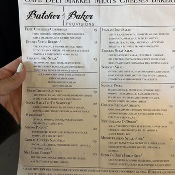 Butcher & Baker Provisions - Menu (4.17.2025) - Bakeries Near Me - Port Gamble, Washington