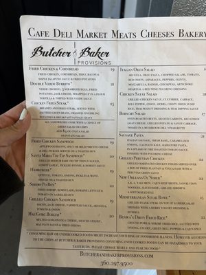 Menu photo 3 Butcher & Baker Provisions Port Gamble, WA