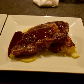 Kuoha Culinary - Pan Seared Sous Vide Prime Ribeye Steak Demi, Truffle Corn Puree - Caterers Near Me