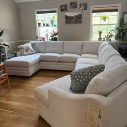 5 piece sectional with chaise, love, and cuddler.