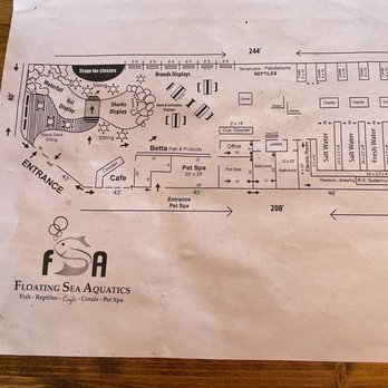 Floating Sea Aquatics - The actual map. - Themed Cafes Near Me - Jacksonville, Florida