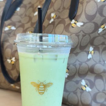 Honey Bee Cafe - Banana Bread Matcha Latte w/ Whole Milk - Cafes Near Me - Fall River, Massachusetts Honey Bee Cafe - Banana Bread Matcha Latte w/ Whole Milk - Cafes Near Me - Fall River, Massachusetts