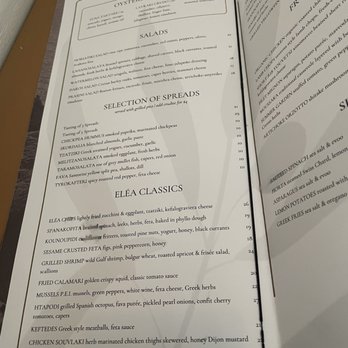 Eléa - Menu - Mediterranean Near Me - New York, New York