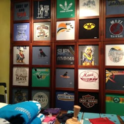 Tilly Timms - Huge wall of surfing tshirts. All super soft quality.