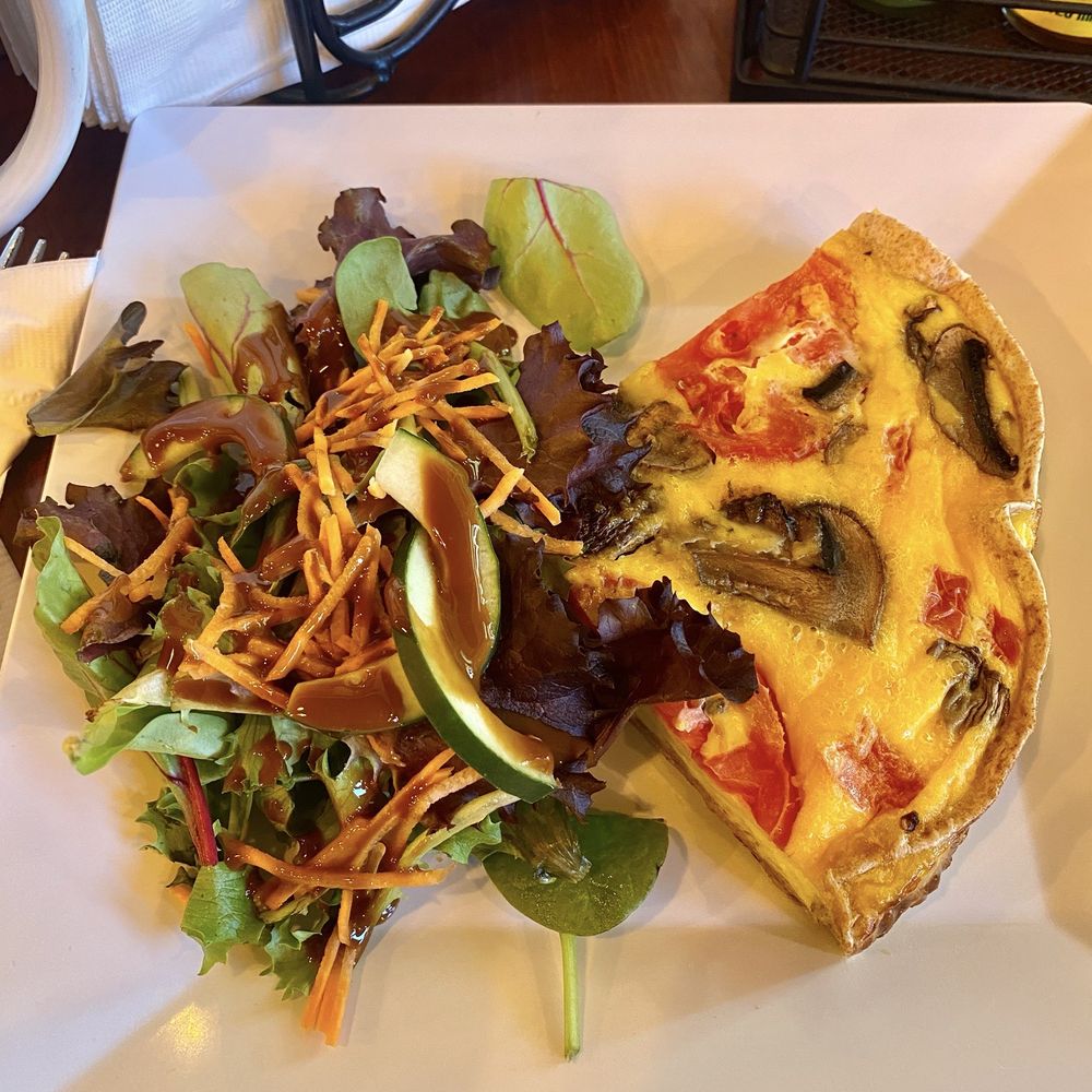 Black Cat Cafe - Mushroom tomato quiche - Coffee & Tea Near Me - Irvington, New York Black Cat Cafe - Mushroom tomato quiche - Coffee & Tea Near Me - Irvington, New York