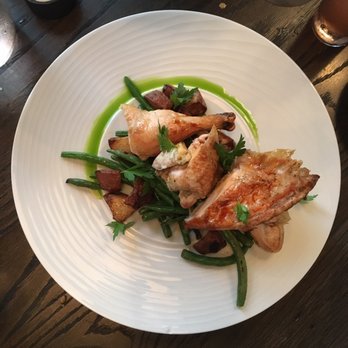 Juniper - 1/2 chicken ok.... pretty rare for chicken... juicy the skin was the best part probably - Italian Near Me - Austin, Texas Juniper - 1/2 chicken ok.... pretty rare for chicken... juicy the skin was the best part probably - Italian Near Me - Austin, Texas