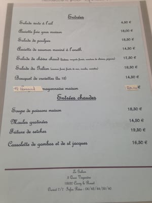 Menu photo 4 Le Galion Carry Le Rouet, 13