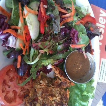 The Templeton - Vegan lentil loaf with raspberry dressed green salad . Delish!! - Breakfast & Brunch Near Me - Vancouver, British Columbia
