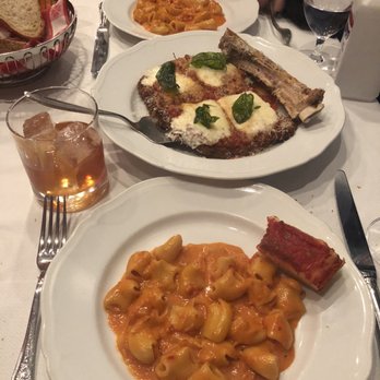 Carbone - Spicy rigatoni and Veal Parmesan - Italian Near Me - New York, New York Carbone - Spicy rigatoni and Veal Parmesan - Italian Near Me - New York, New York