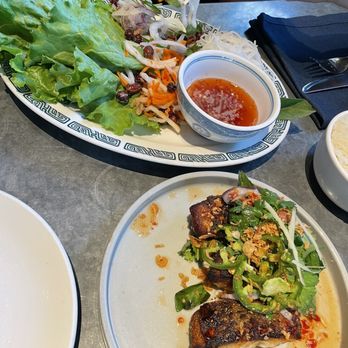 Little Sister - The sea bass and wrap that with the lettuce, mint, basil and peanuts, then bite and repeat! - Vietnamese Near Me - Irvine, California Little Sister - The sea bass and wrap that with the lettuce, mint, basil and peanuts, then bite and repeat! - Vietnamese Near Me - Irvine, California