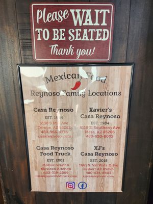 Menu photo 3 XJ's Casa Reynoso Gilbert, AZ