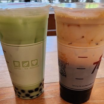 7 Leaves Cafe - Mung Bean Milk Tea with Honey Boba, Thai Tea with Honey Boba - Coffee & Tea Near Me - Riverside, California