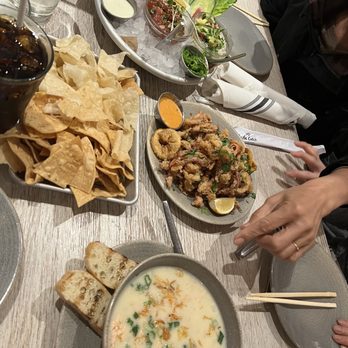 Pacific Catch - Poke trio, Salmon Chowder*, Cabo Calamari* - Sushi Bars Near Me - Santa Clara, California