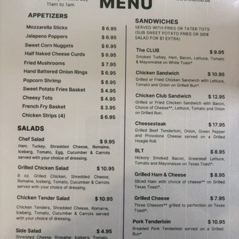 The COB - Front side of menu - Salad Near Me - Charter Oak, Iowa The COB - Front side of menu - Salad Near Me - Charter Oak, Iowa