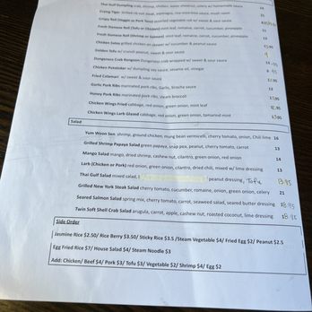 Narwhal Thai Table - Menu 11/23 - Thai Near Me - Huntington Beach, California