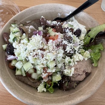 The Hummus Republic - Greek bowl, added lamb - Mediterranean Near Me - Jacksonville, North Carolina
