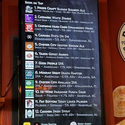 Midtown Pizza Kitchen - Craft Beer Menu as of 8/9/25.