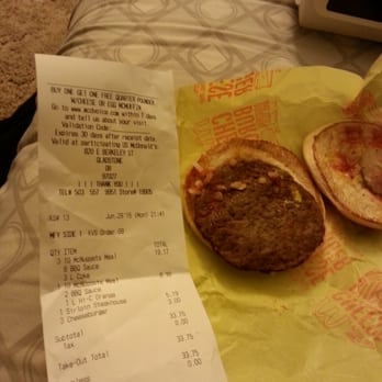 McDonald's - a burger and a receipt on a bed - Fast Food Near Me - Gladstone, Oregon McDonald's - a burger and a receipt on a bed - Fast Food Near Me - Gladstone, Oregon