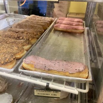 Jeff's Donuts - Blueberry & strawberry icing - Donuts Near Me - Jeffersonville, Indiana