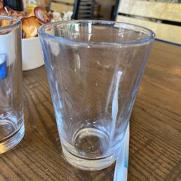 Dirty glass they gave me to use