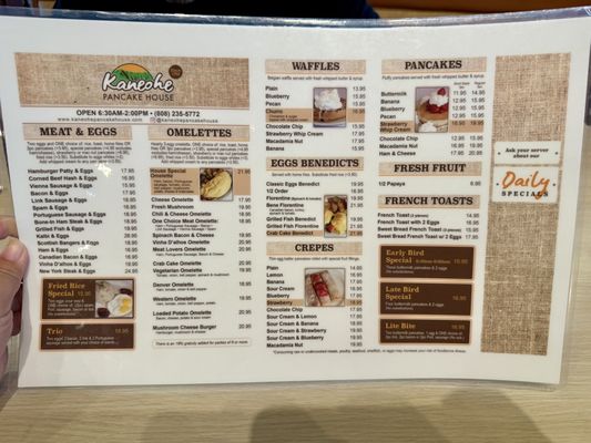 Menu photo 5 Kaneohe Pancake House Kaneohe, HI