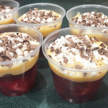 Cragside Downs - Raspberry Trifles with Bird's Custard and Sponge/Champagne Sticks - Bakeries Near Me - Meridian, Idaho