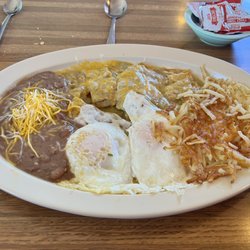 Tejas Cafe - Chilaquiles Plate