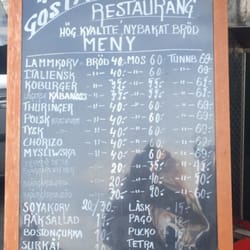 Göstas Korvrestaurang - Meny