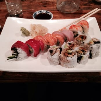 Ramen Wasabi - Rainbow Roll (above) and Unagi Avo Roll (below) - Ramen Near Me - Chicago, Illinois Ramen Wasabi - Rainbow Roll (above) and Unagi Avo Roll (below) - Ramen Near Me - Chicago, Illinois