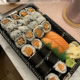 3 roll + salmon nigiri 3 roll + salmon nigiri