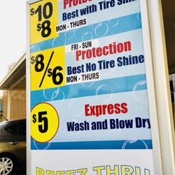 Some good options, but make sure the bay you're in has the Tire Shine if you go for all the Bells & Whistles...