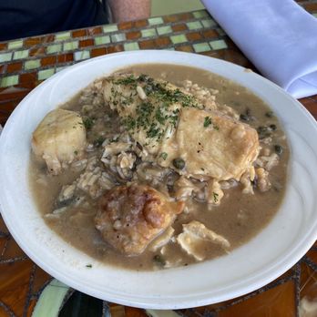Gregorio's Restaurant - Halibut over mushroom risotto, added scallops, AMAZING. Portions are big. - Italian Near Me - Carlsbad, California