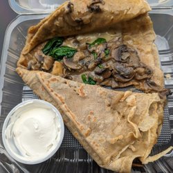Crepes of Wrath - Mushroom Florentine (garlic herb)