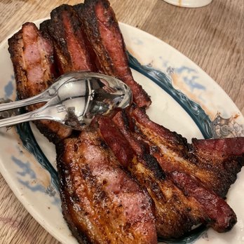 Peter Luger - Luger's Sizzling Bacon, Extra Thick by the Slice - Steakhouses Near Me - Brooklyn, New York