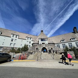 Exterior outside entrance of Timberline Lodge - Government Camp, Oregon Exterior outside entrance of Timberline Lodge - Government Camp, Oregon