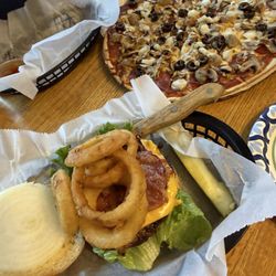 Rusty Spur Saloon - Silver sour burger with pizza