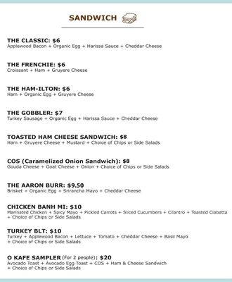 Menu photo 5 O Kafe Jersey City, NJ