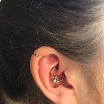 Industrial Tattoo - Freshly pierced daith by Marina. I love it! - Tattoo Near Me - Berkeley, California