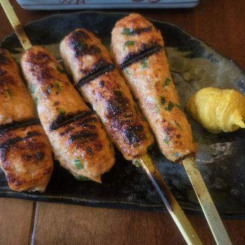 Yakitori Hachibei - Tsukune with Japanese mustard - Japanese Near Me - Honolulu, Hawaii