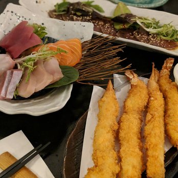 Nozy - Sashimi, beef tataki and shrimp rem. They were all delicious!! - Japanese Near Me - Montreal, Quebec Nozy - Sashimi, beef tataki and shrimp rem. They were all delicious!! - Japanese Near Me - Montreal, Quebec