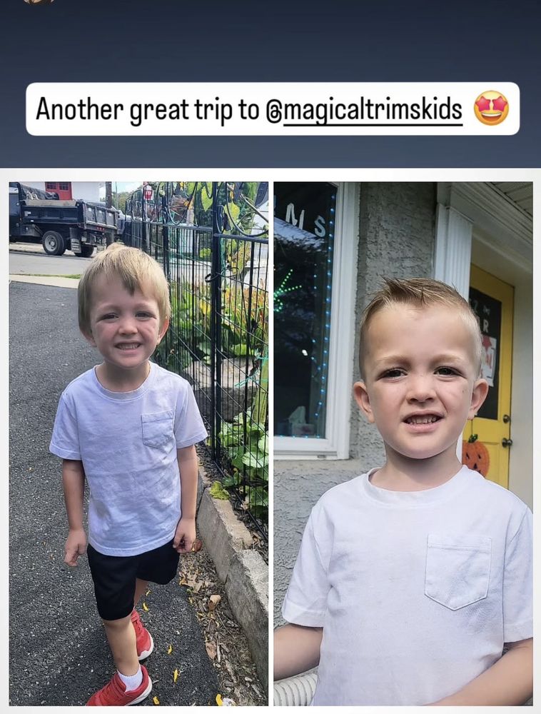 Magical Trims Cuts for Kids Salon Logo