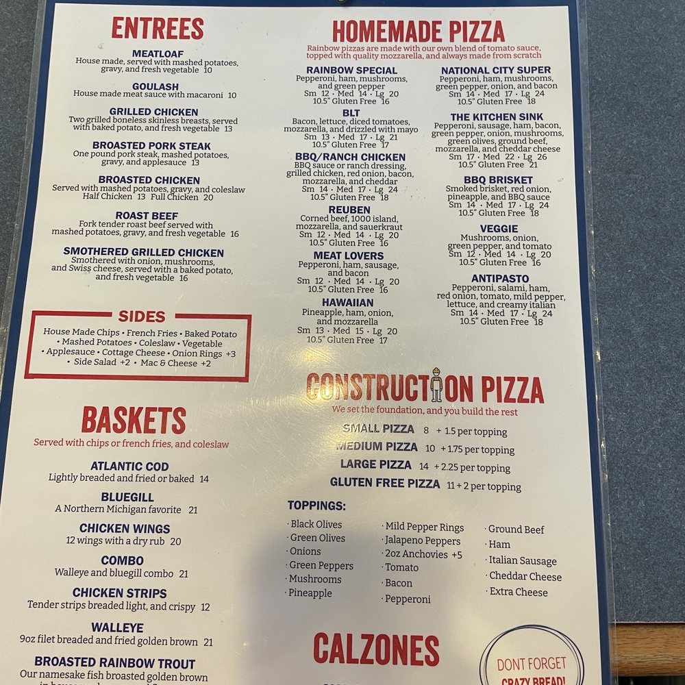 Rainbow Gardens - Menu 4/7/24 - American Near Me - National City, Michigan Rainbow Gardens - Menu 4/7/24 - American Near Me - National City, Michigan
