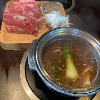 Y Shabu Shabu - Beef/ Shrimp/ Glass Noodles --- Bok Choy swimming in Suki - Bars Near Me - Providence, Rhode Island Y Shabu Shabu - Beef/ Shrimp/ Glass Noodles --- Bok Choy swimming in Suki - Bars Near Me - Providence, Rhode Island
