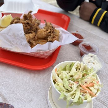 Barbara's Fishtrap - Coleslaw. Fresh, not drowning in dressing and perfectly seasoned. - Seafood Near Me - Half Moon Bay, California Barbara's Fishtrap - Coleslaw. Fresh, not drowning in dressing and perfectly seasoned. - Seafood Near Me - Half Moon Bay, California